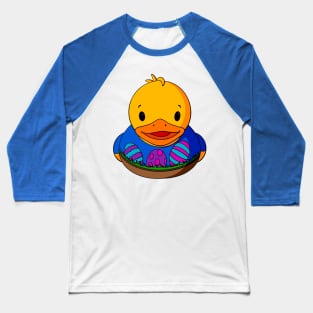 Easter Ugly Sweater Rubber Duck Baseball T-Shirt